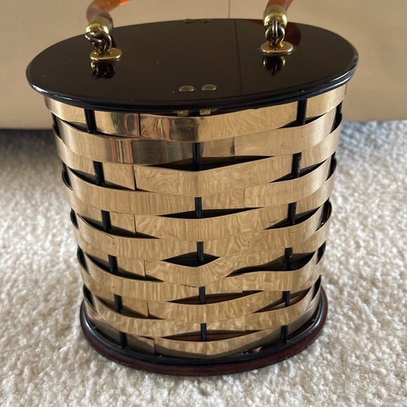 Dorset Rex Fifth Avenue 1950s Magic Weave Woven Metal Box Basket Purse Handbag - Picture 10 of 13
